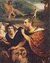 Burke and Barry as Ulysses and his Companions Escaping from Polyhemus